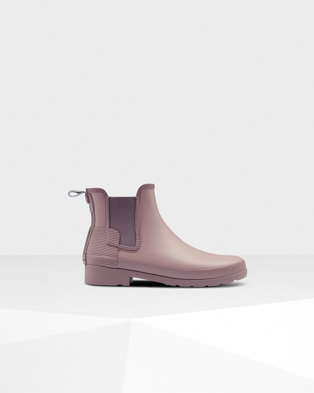 Hunter Refined Texture Block Slim Fit Chelsea Boots - Outlet Store Womens Pink/Purple - RVICKD149